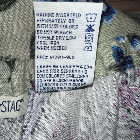 VTG 90s White Stag Floral Linen Blend Skirt Sz M (8/10) Cottagecore Coquette - Picture 8 of 10